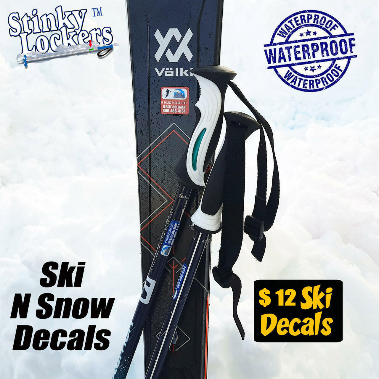 How to label ski equipment