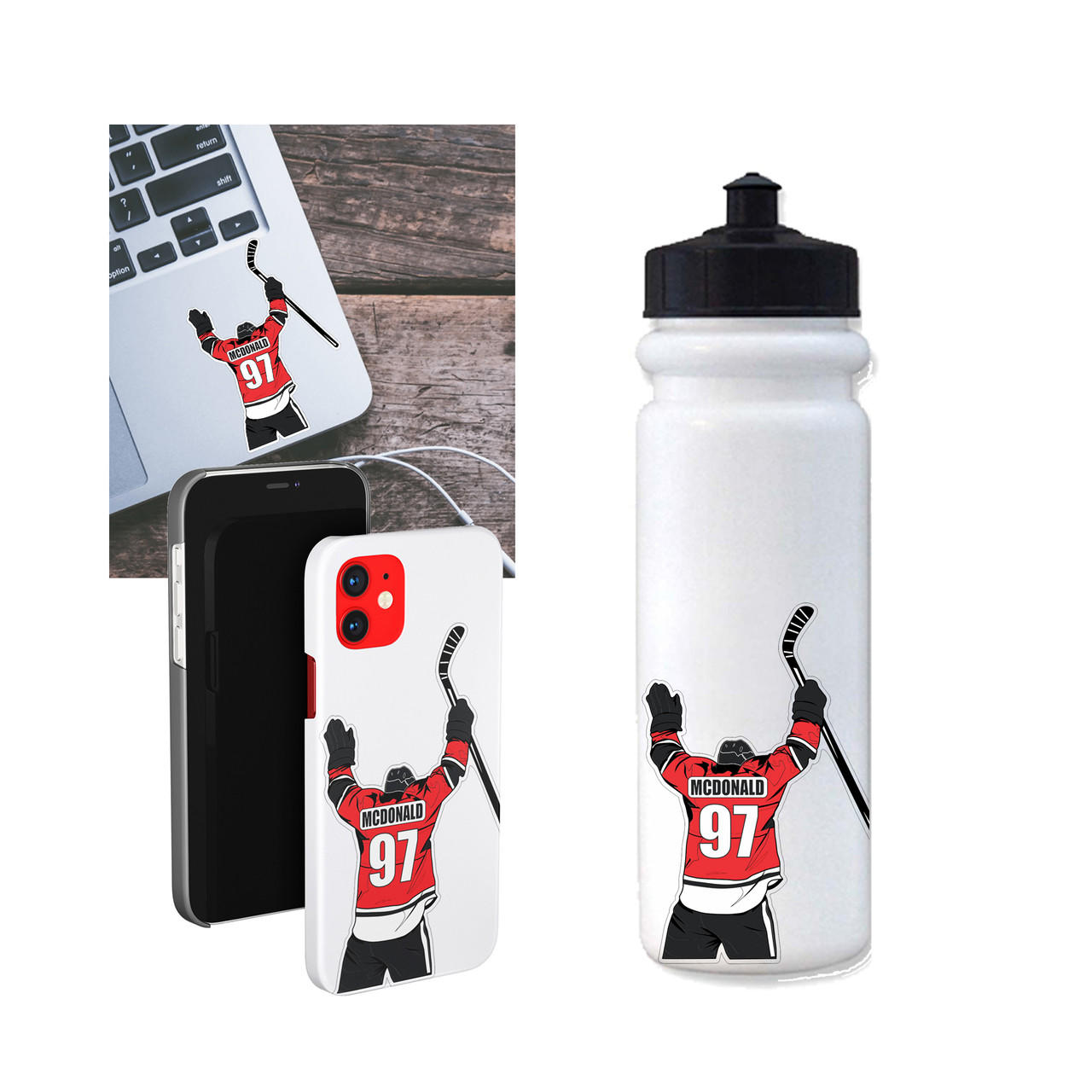 Personalized Hockey Water Bottle Stickers -6 Pack Questions & Answers