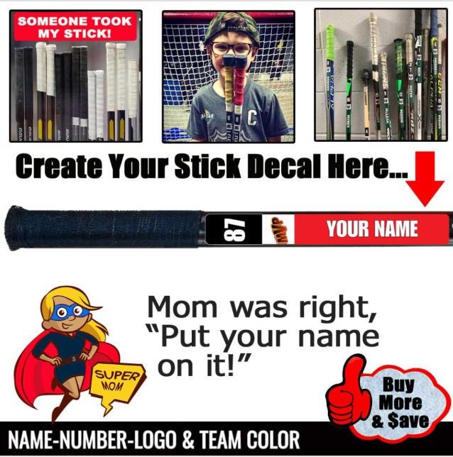Personalized Hockey or Lacrosse Stick Sticker Questions & Answers