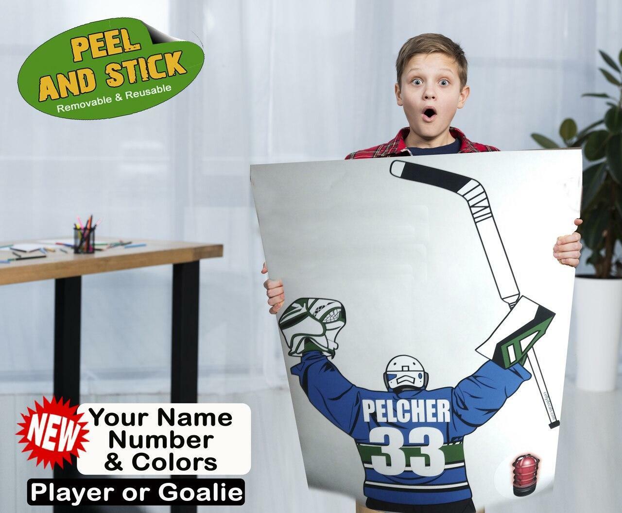 Personalized Big Wall Hockey Graphic-Custom Questions & Answers