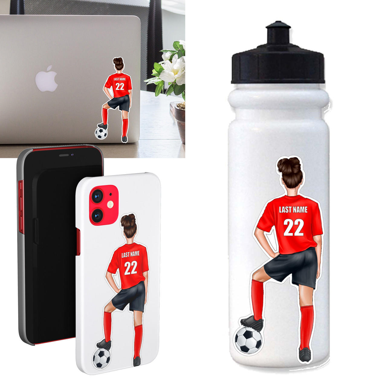 3-Pack Personalized Female Soccer Sticker Questions & Answers