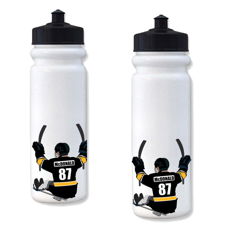 Personalized Sledge Hockey Water Bottle Sticker Questions & Answers