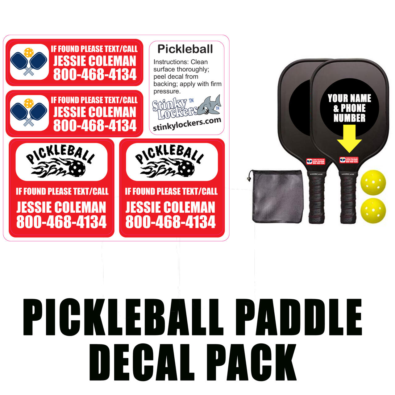 Personalized Pickleball Paddle Waterproof Decal Pack Questions & Answers