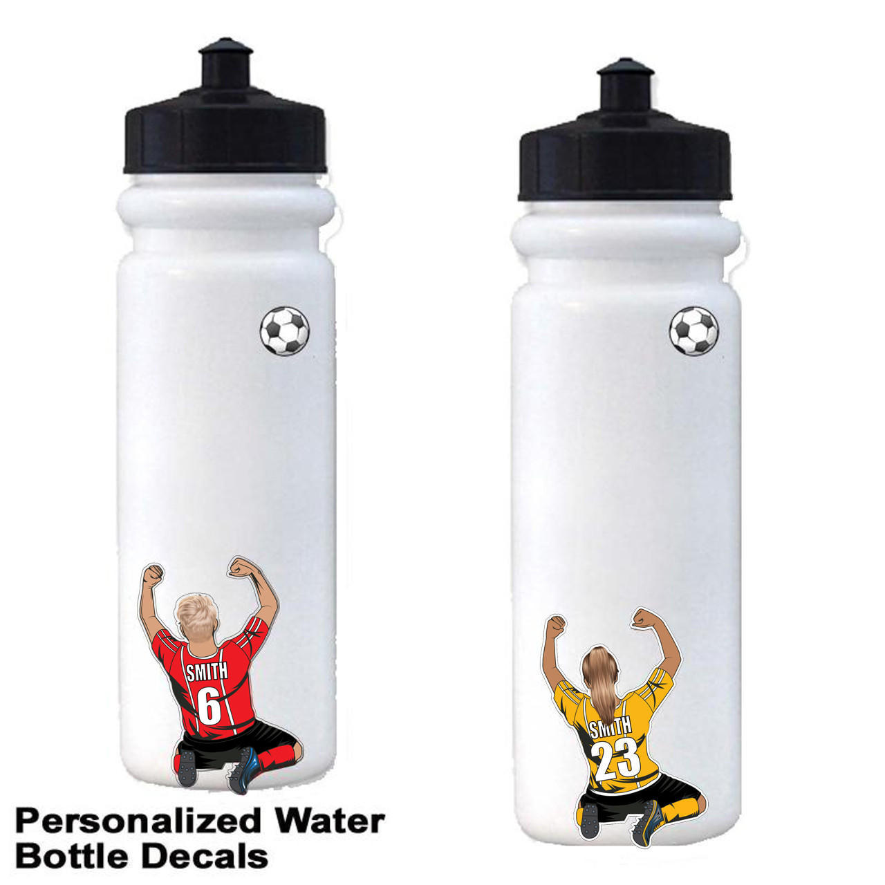 Personalized Soccer Slide Water Bottle Sticker Questions & Answers