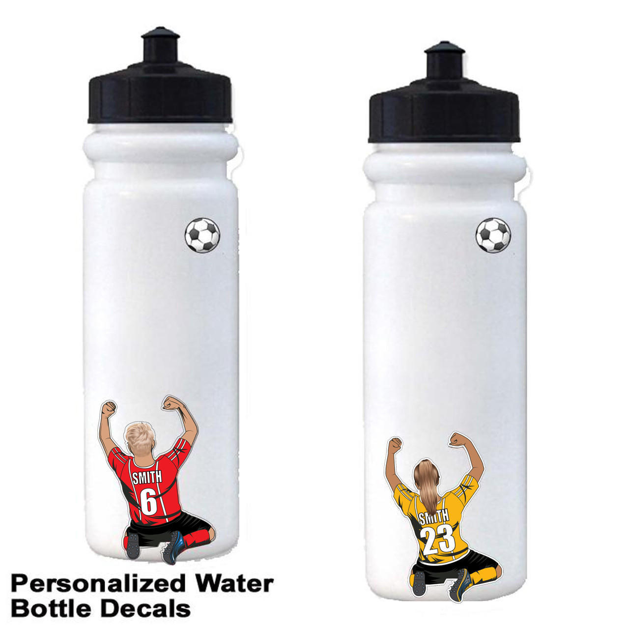 Personalized Soccer Water Bottle Sticker Questions & Answers
