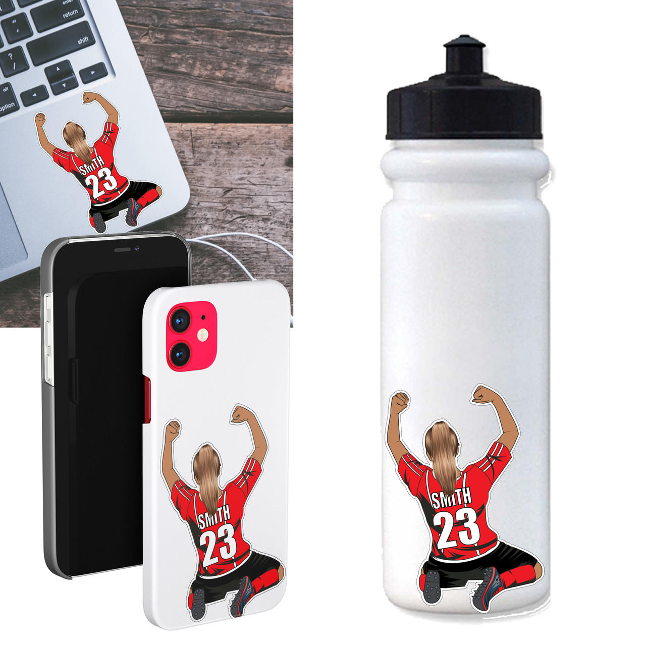 6 Pack Personalized Soccer Slide Water Bottle Sticker Questions & Answers