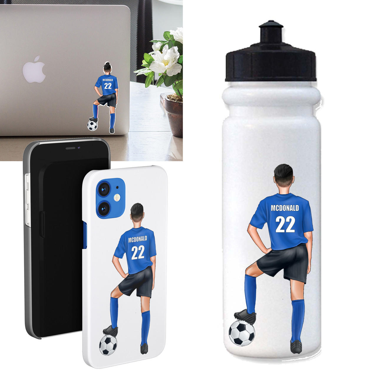 3 Pack Personalized Male Soccer Sticker Questions & Answers