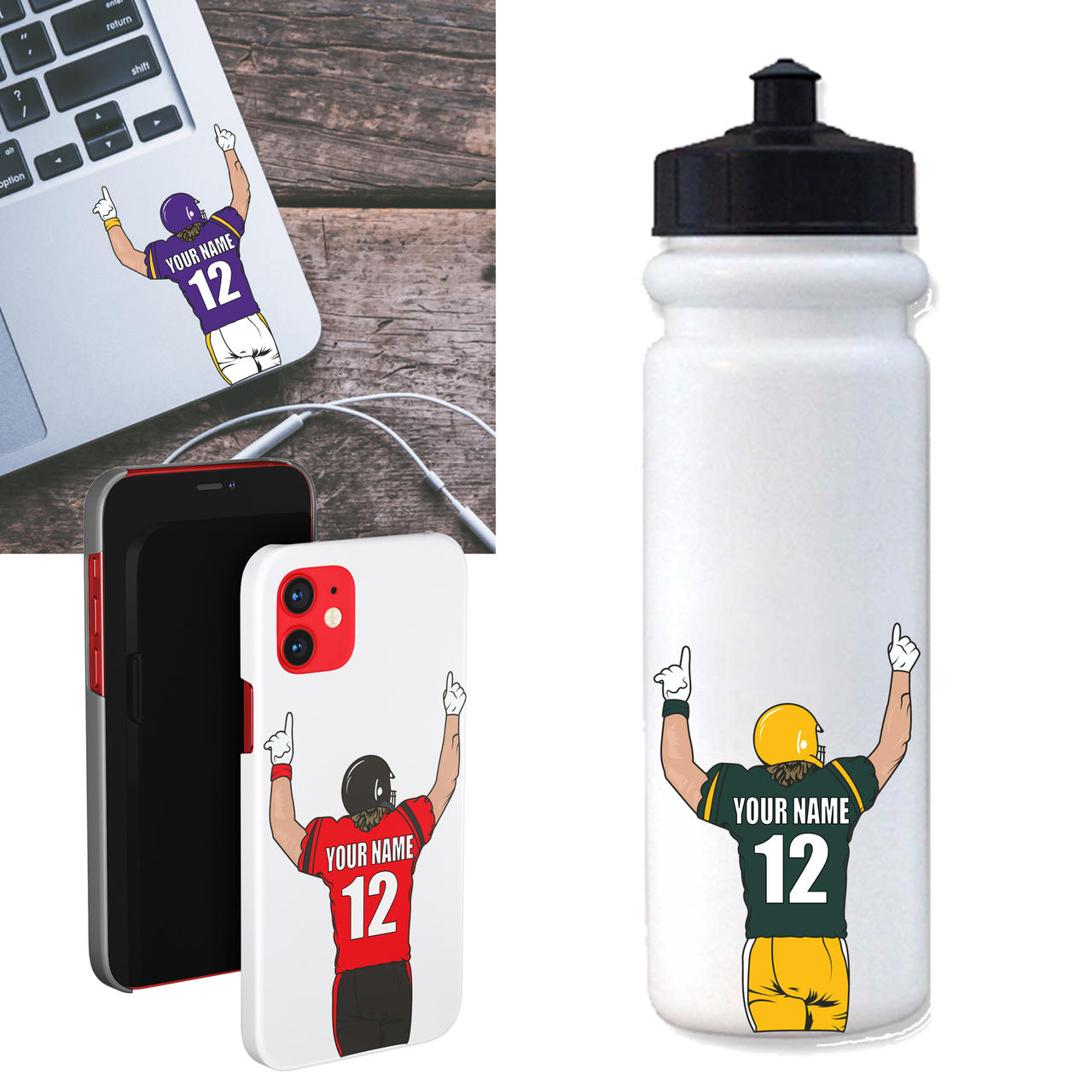 Personalized Football Water Bottle Stickers Questions & Answers