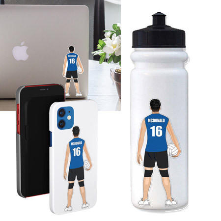 3 Pack Personalized Male Volleyball Stickers Questions & Answers
