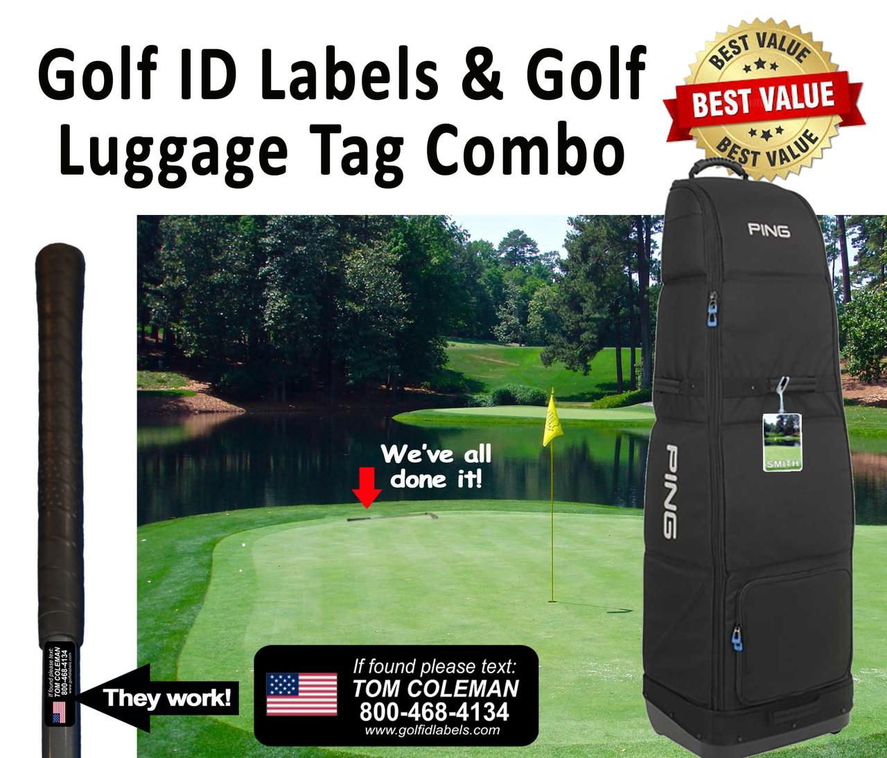2 Golfer Combo | 2 Sets of Golf ID Decals & 2 Bag Tags Questions & Answers