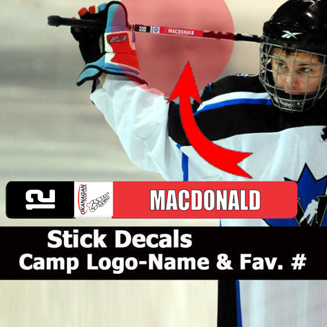 OHS 3 Pack of Personalized Hockey Stick Stickers Questions & Answers
