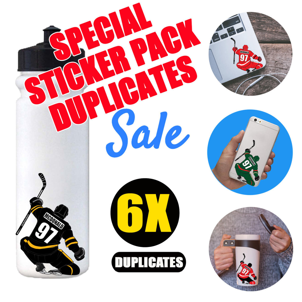 6 Pack Hockey Stickers- Duplicate (RB) Questions & Answers