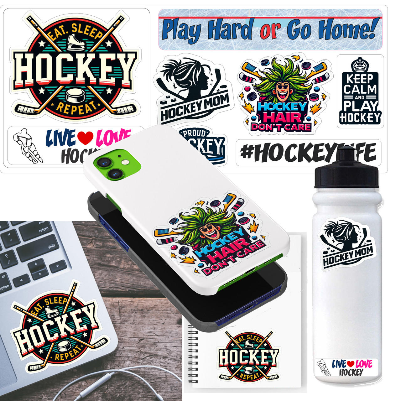 Hockey Sticker- Assorted 8 Sticker Sheet Questions & Answers