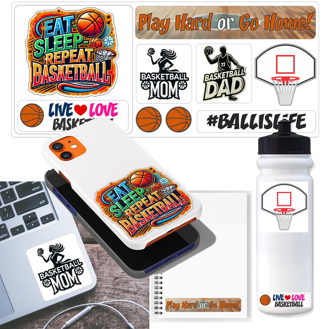 Basketball Stickers- Assorted 9 Sticker Sheet Questions & Answers